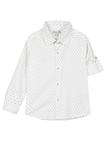 παιδικό πουκάμισο για καλό ντύσιμο για αγόρι - λευκό
