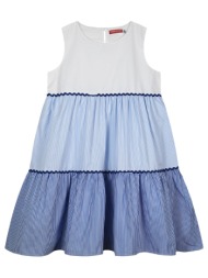 παιδικό αμάνικο ριγέ φόρεμα για κορίτσι - λευκό 16-224205-7-14-etwn-leyko