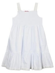 παιδικό φόρεμα με σφηγγοφολιά για κορίτσι - λευκό 16-224218-7-14-etwn-leyko