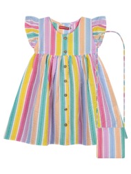 παιδικό φόρεμα ριγέ με ασορτί τσάντα για κορίτσι 15-224313-7-5-etwn-rige