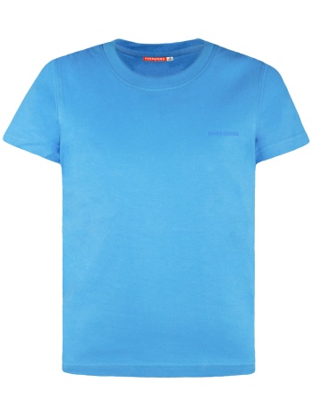 μπλούζα μονόχρωμη basic line - τυρκουάζ