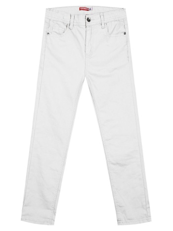 παντελόνι σταθερό πεντάτσεπο για αγόρι - λευκό