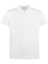 μπλούζα πόλο κοντό μανίκι basic line - λευκό 12-100950-5-5-etwn-leyko