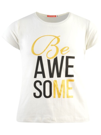 μπλούζα be awesome - εκρού 16-222265-5-14-etwn-ekroy