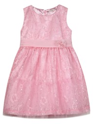 παιδικό φόρεμα με κεντημένες λεπτομέρειες για κορίτσι - πουδρα 46-224271-7-14-etwn-poydra