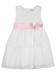 παιδικό αμάνικο φόρεμα με ασορτί στέκα για κορίτσι - λευκό 45-224380-7-12-etwn-leyko