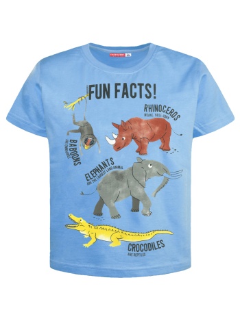 μακό μπλούζα fun facts - γαλαζιο 12-223147-5-5-etwn-galazio
