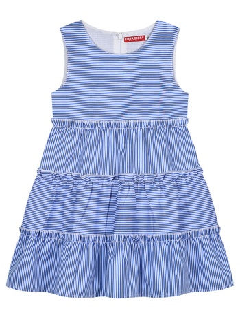 παιδικό αμάνικο ριγέ φόρεμα για κορίτσι - blue dream