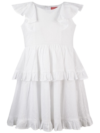 φόρεμα με flared μανίκια - λευκό 16-223210-7-14-etwn-leyko