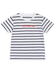ριγέ κοντομάνικη μπλούζα με τύπωμα για αγόρι - μαρεν 12-224131-5-5-etwn-maren