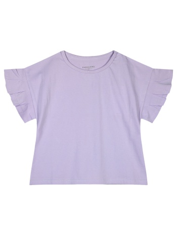 παιδική μπλούζα με φραμπαλά μανίκια για κορίτσι - λιλα