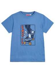 κοντομάνικη μπλούζα με τύπωμα για αγόρι - ακουα 13-224066-5-14-etwn-akoya