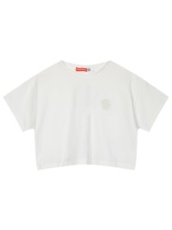 παιδική μπλούζα κροπ με κέντημα για κορίτσι - εκρού 16-224255-5-14-etwn-ekroy