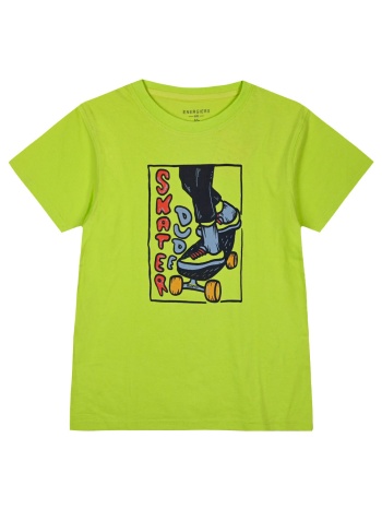 κοντομάνικη μπλούζα με τύπωμα για αγόρι - λαχανι