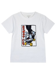 κοντομάνικη μπλούζα με τύπωμα για αγόρι - λευκό 13-224066-5-14-etwn-leyko