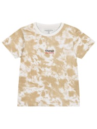 μακό κοντομάνικη εμπριμέ μπλούζα με τύπωμα για αγόρι - μπεζ 12-224138-5-6-etwn-mpez