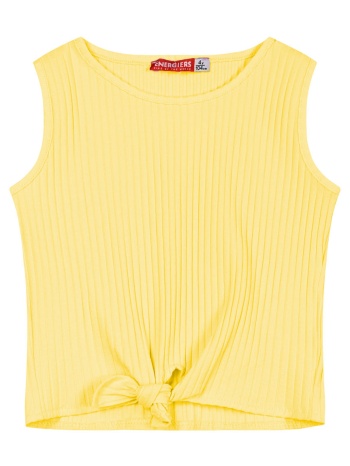 παιδική αμάνικη μπλούζα κροπ για κορίτσι - λεμονι