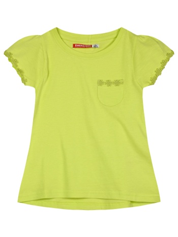 παιδική μπλούζα με τσέπη για κορίτσι - λαιμ