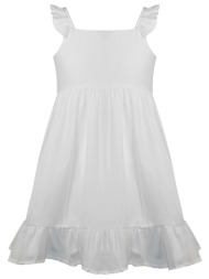 βαμβακερό φόρεμα - λευκό 15-223320-7-5-etwn-leyko