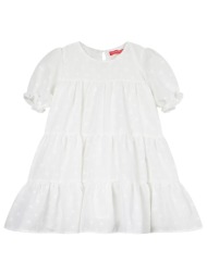 παιδικό πουά φόρεμα κρεπ για κορίτσι - εκρού 15-224319-7-4-etwn-ekroy
