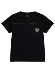 κοντομάνικη μπλούζα με τυπωμένη τσέπη για αγόρι - μαυρο 13-224021-5-16-etwn-mayro