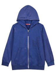 ζακέτα πετροπλυμένη με κουκούλα για αγόρι - μπλε 13-224002-5-16-etwn-mple