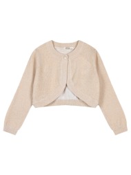 πλεκτό μπολερό με μεταλιζέ λούρεξ κλωστή για κορίτσι - χρυσο 16-100200-6-16-etwn-xryso