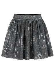 boutique μεταλιζέ φούστα για κορίτσι - ασημι 46-124271-3-16-etwn-ashmi