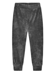 βελουτέ παντελόνι φόρμας μονόχρωμη για κορίτσι - σκουρο γκρι 15-122326-0-2