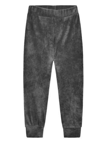 βελουτέ παντελόνι φόρμας μονόχρωμη για κορίτσι - σκουρο