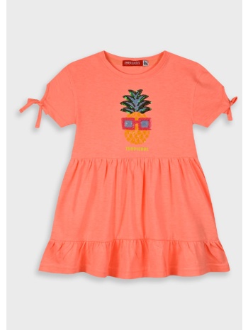 φόρεμα με παγιέτες για κορίτσι νεον πορτοκαλι σε προσφορά