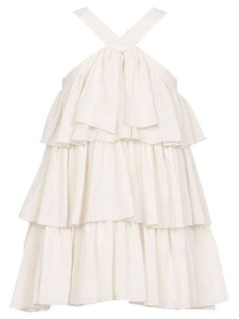 παιδικό φόρεμα κρεπ για κορίτσι - εκρού σε προσφορά