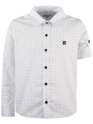 εμπριμέ πουκάμισο - λευκό 43-223092-4-16-etwn-leyko