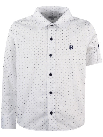 εμπριμέ πουκάμισο - λευκό 43-223092-4-16-etwn-leyko