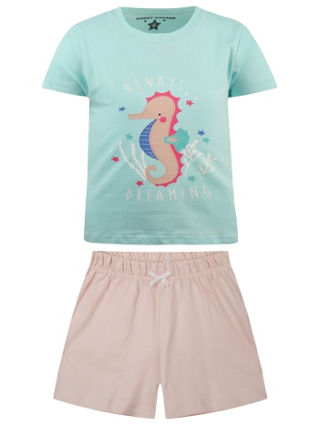 πυζάμα τύπωμα ιππόκαμπος - ροζ 35-223305-9-5-etwn-roz