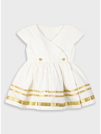 boutique φόρεμα διπλής όψης για βρεφικό κορίτσι - εκρού