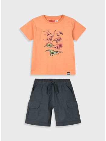 σετ με τύπωμα για αγόρι - ανθρακι σε προσφορά