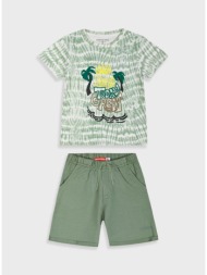 σετ με εμπριμέ μπλούζα για αγόρι - χακι 12-225152-0-6-etwn-xaki