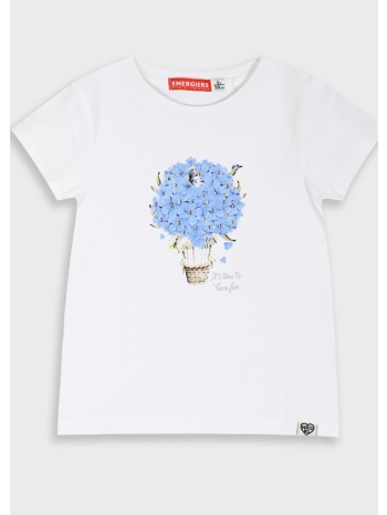 μπλούζα με τύπωμα για κορίτσι - λευκό σε προσφορά