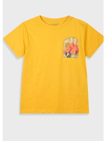 μπλούζα με τύπωμα για αγόρι - μουσταρδι σε προσφορά