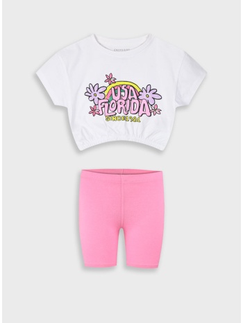 σετ με τύπωμα για κορίτσι - νεον ροζ 15-225376-0 σε προσφορά