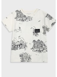 εμπριμέ μπλούζα για αγόρι - κρεμ 13-225037-5