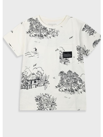 εμπριμέ μπλούζα για αγόρι - κρεμ 13-225037-5 σε προσφορά