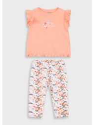 σετ μπλούζα και κολάν για βρεφικό κορίτσι (3 – 18 μηνών) - σομόν 14-225409-0