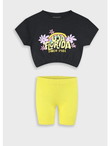 σετ με τύπωμα για κορίτσι - νεον πρασινο 15-225376-0 σε προσφορά