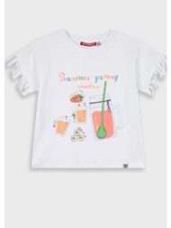 μπλούζα με τύπωμα για κορίτσι - λευκό 15-225333-5