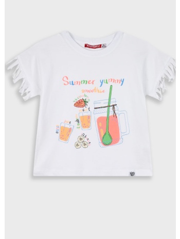 μπλούζα με τύπωμα για κορίτσι - λευκό 15-225333-5 σε προσφορά