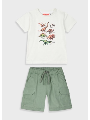 σετ με τύπωμα για αγόρι - χακι 12-225100-0 σε προσφορά