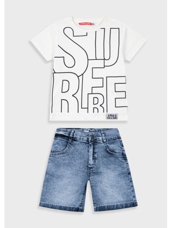 σετ με τύπωμα για αγόρι - λευκό 12-225109-0 σε προσφορά