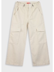 τζην cargo wide leg για κορίτσι - βανιλια 16-225203-2